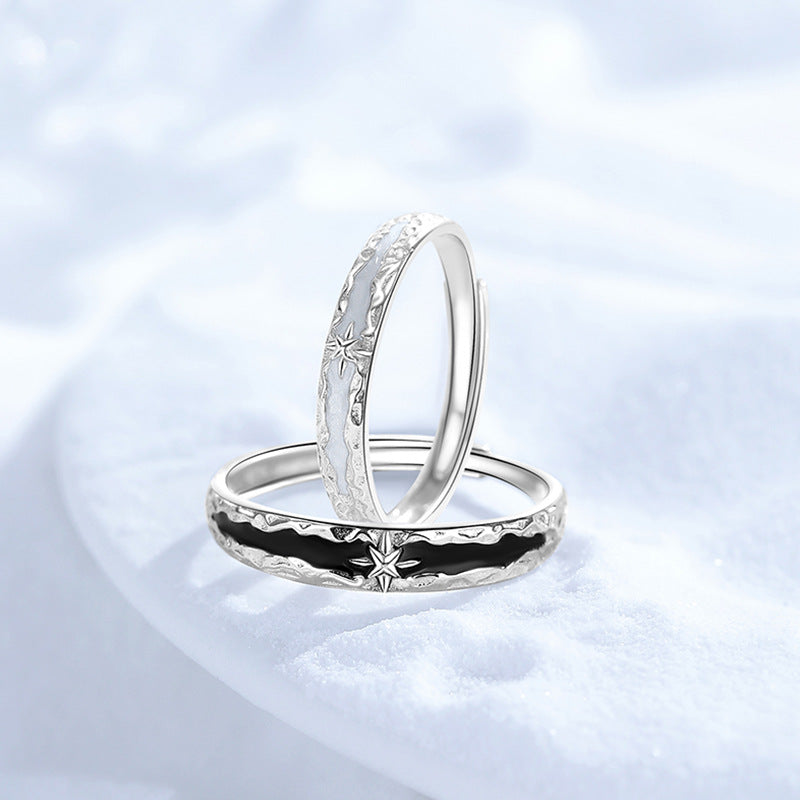 Little Star Couple Sterling Sier Korean Rings