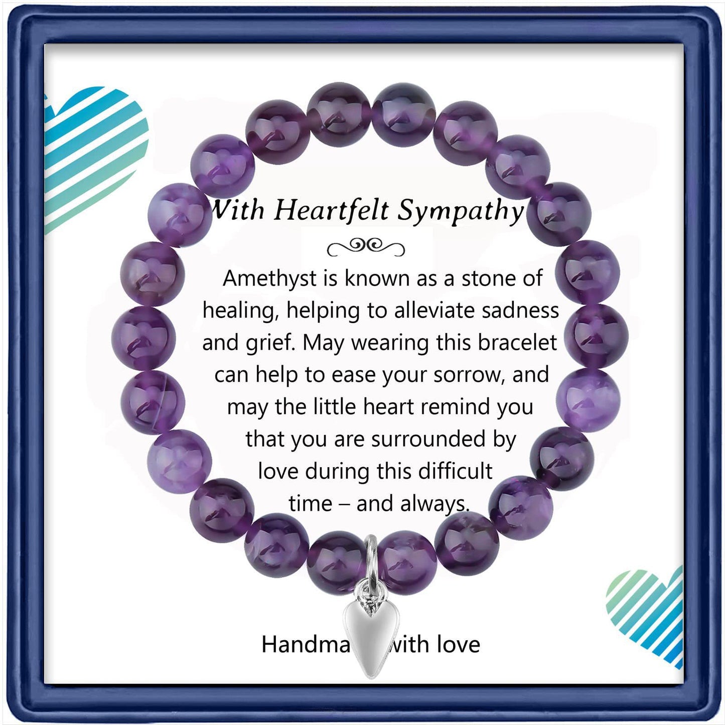 Moms Amethyst Obsidian Agate Mother's Day Bracelets