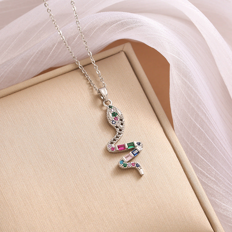 Titanium Steel Diamond Four-leaf Flower Female Necklaces