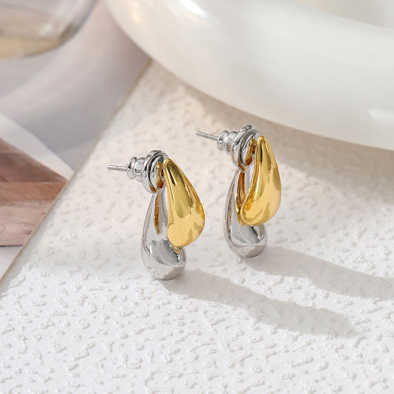 Irregular Line Water Drop Small Jewelry Earrings