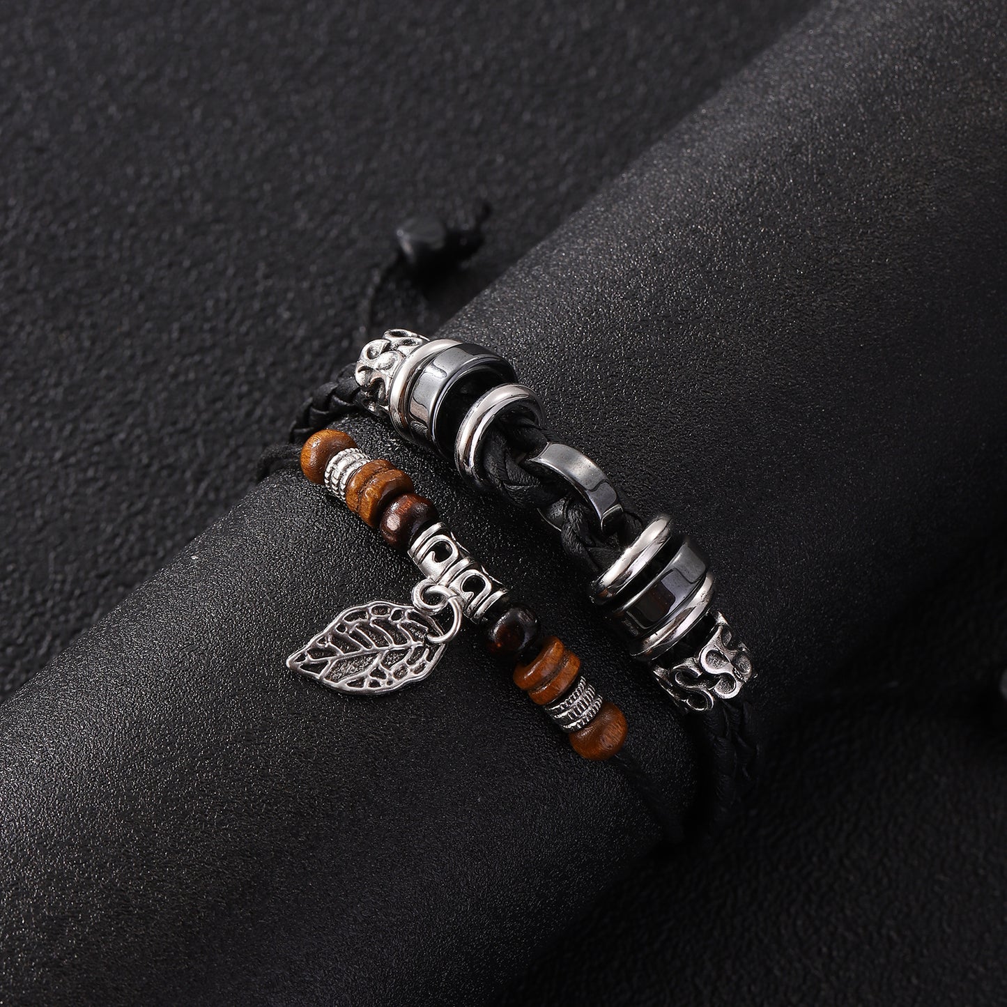 Men's Korean Chic Unique Creative Woven Leaf Bracelets