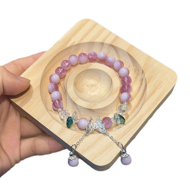 Butterfly Beaded Color Crystal Ice Crack Scenic Spot Hand Bracelets