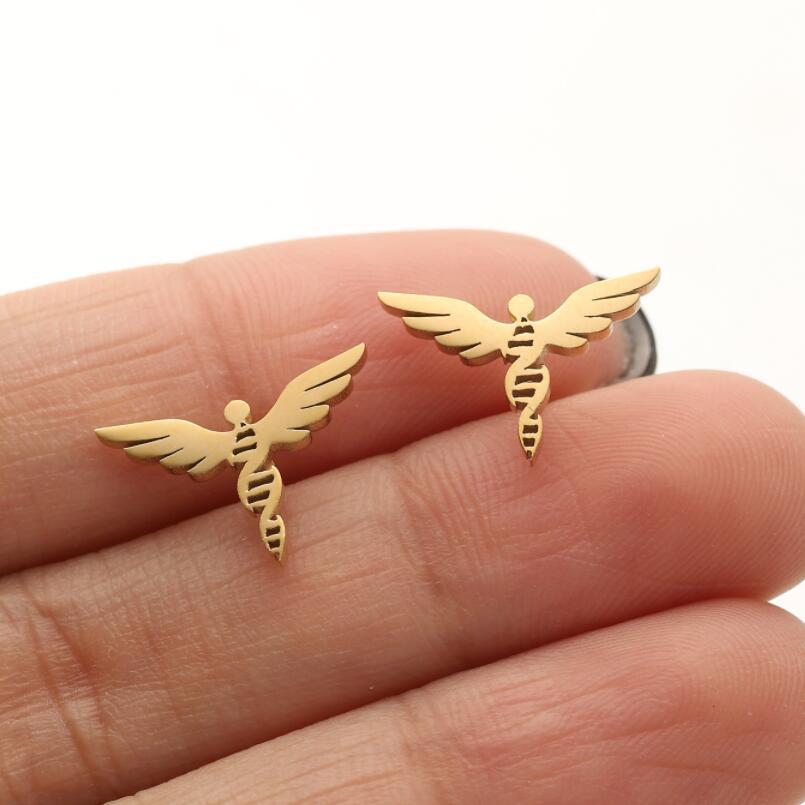 Accessories Stainless Steel Bear Elk Snake Bird Earrings