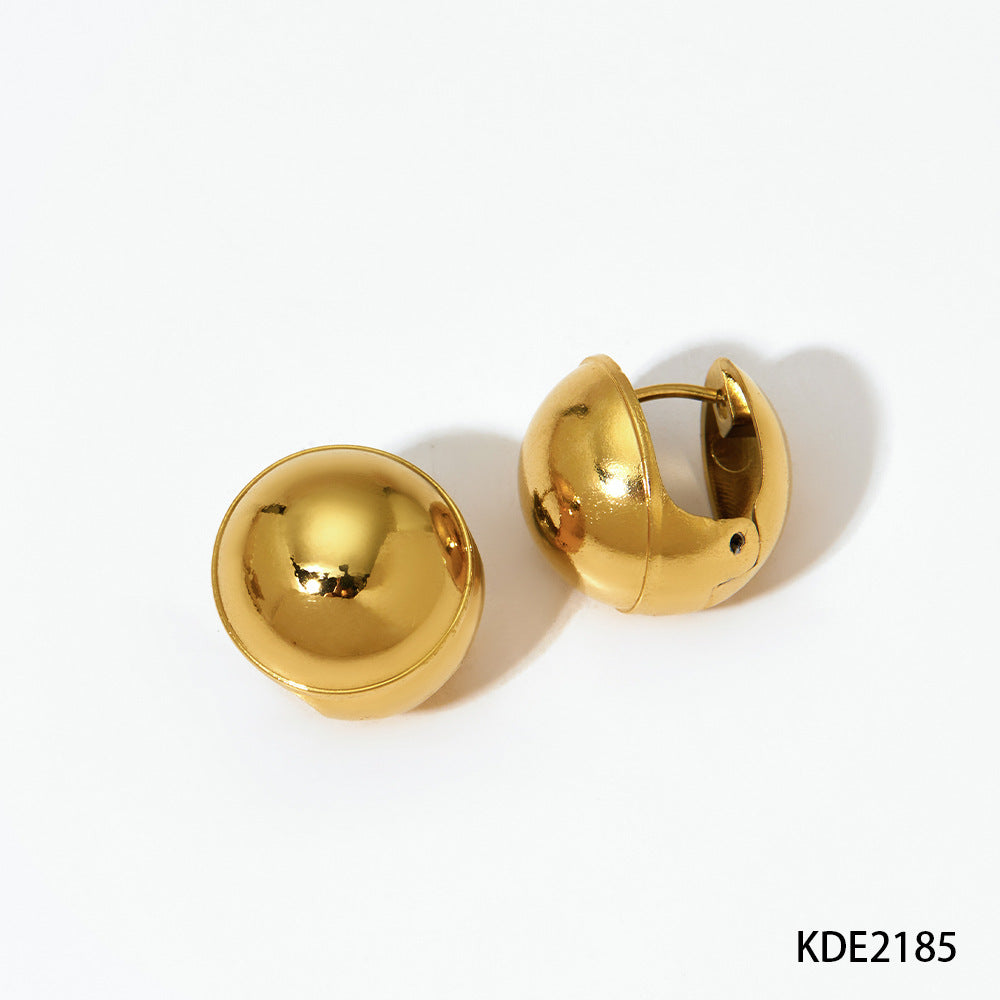 Elegant High-grade Creative Design Love Round Earrings