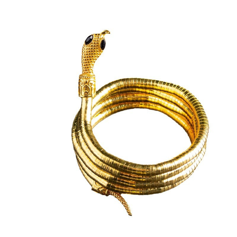 Women's Bendable Snake Adjustable Punk Shaped Gold Bracelets