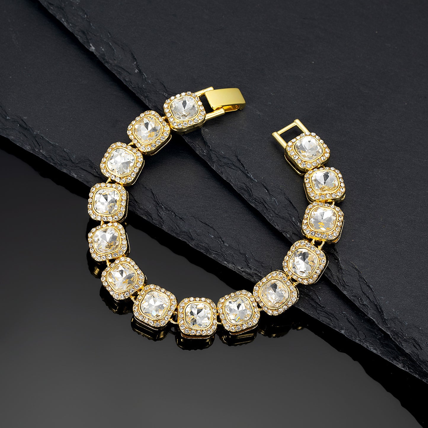 Men's Accessories Square Rock Candy Chain High Necklaces