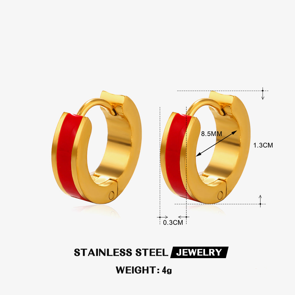 Women's Round For Niche Design Gold Plated Earrings