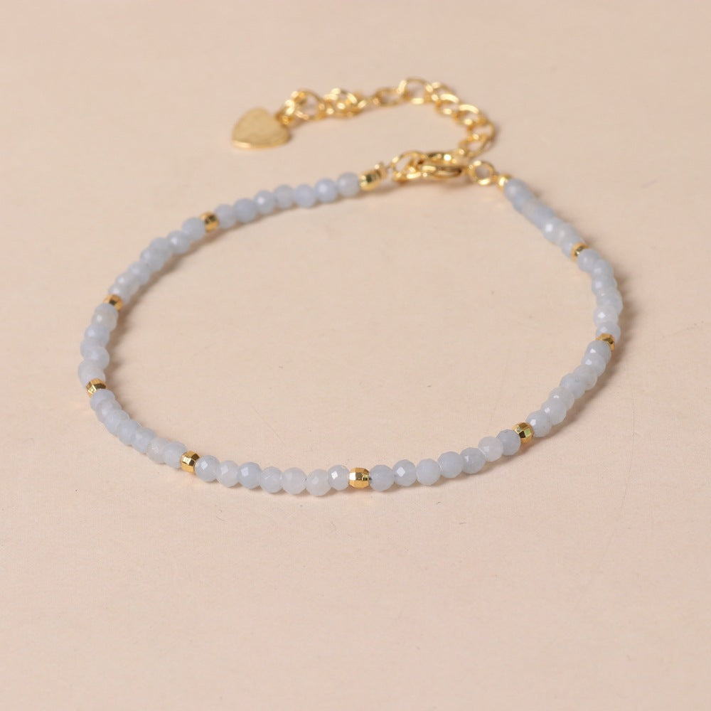 Fine Natural Stone Surface Cutting Beads Bracelets