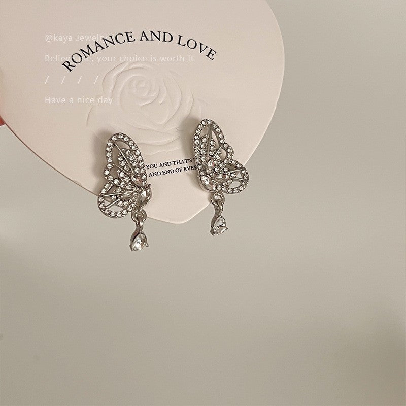 Women's Luxurious Style Long Fringed Pearl Niche Design Earrings