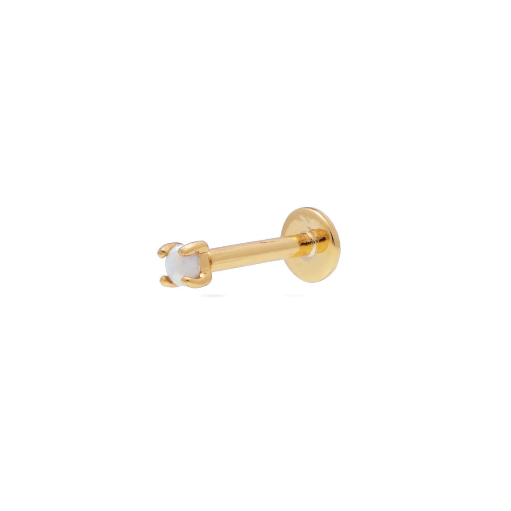 Flat Head Push Piercing Thread Cartilage Earrings