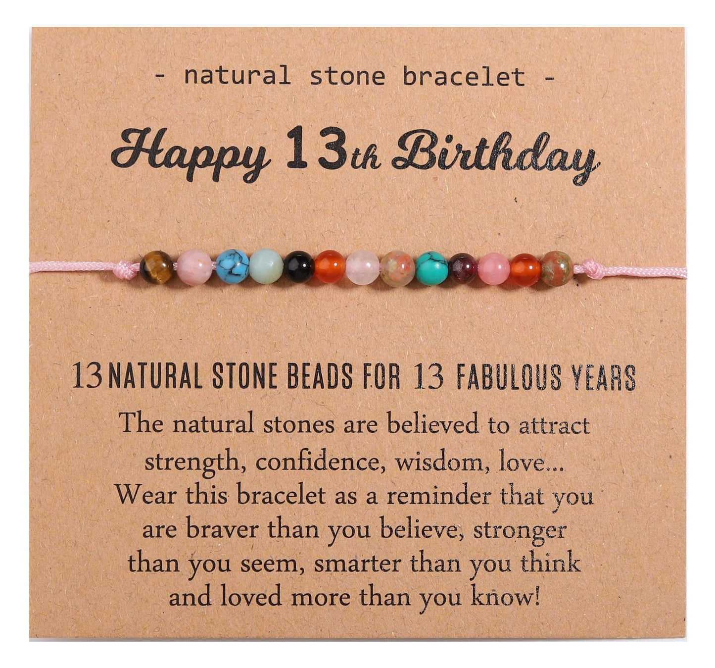 Women's Birthday Gift Candy Color Natural Beaded Bracelets