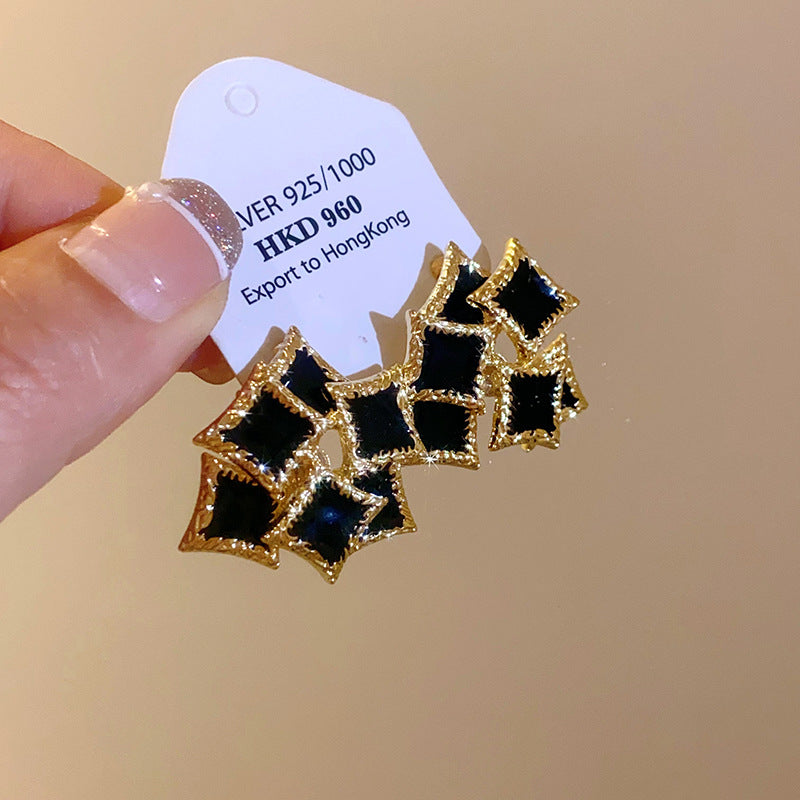 Women's Oil Square Simple High-grade Geometric Affordable Luxury Earrings