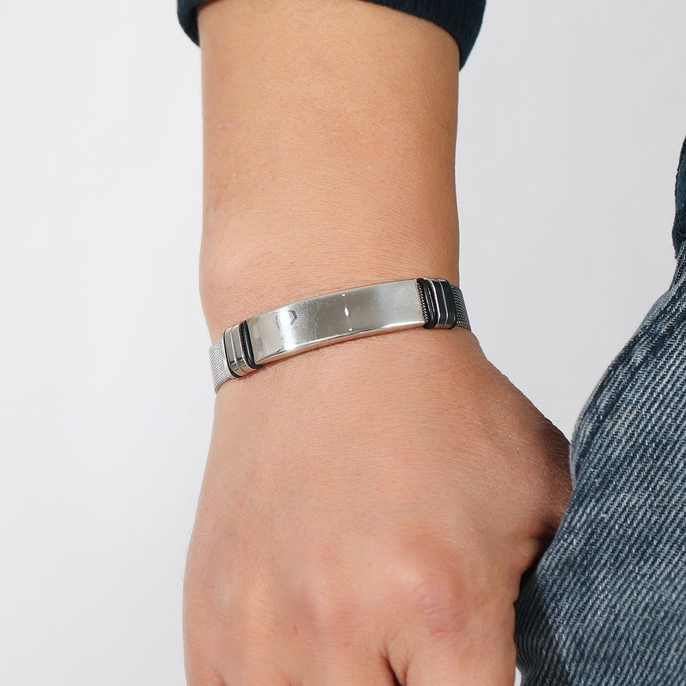 Men's Plate Fashion Titanium Steel Personal Accessories Stainless Bracelets