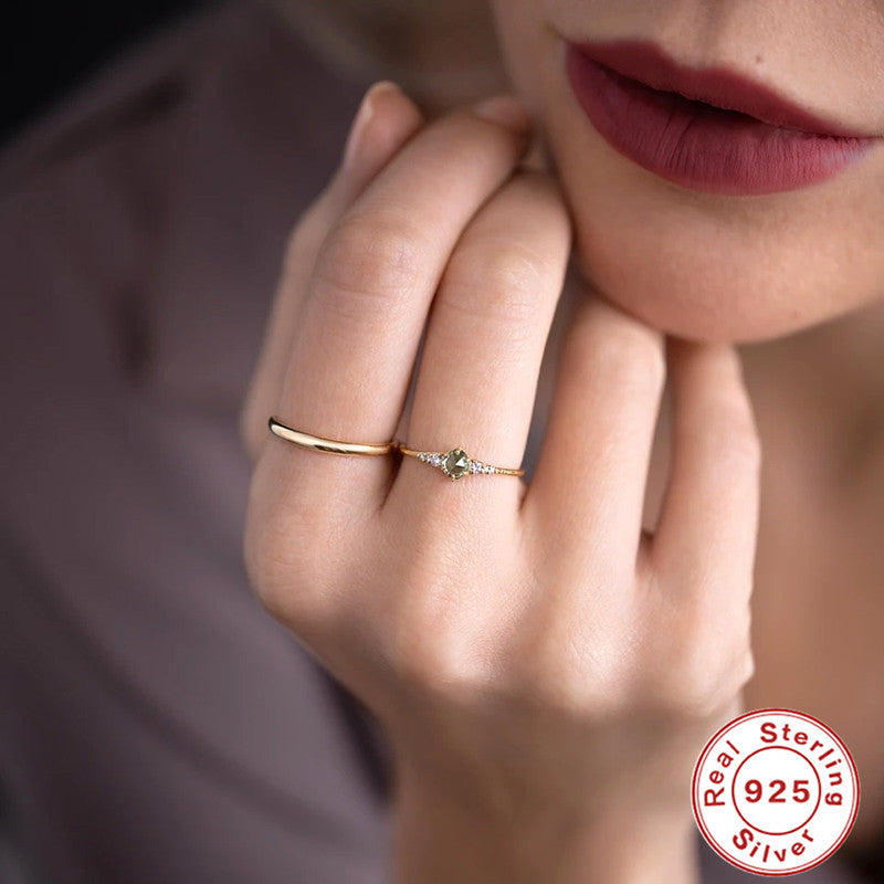 Square Diamond Engagement Daily Wear Index Rings