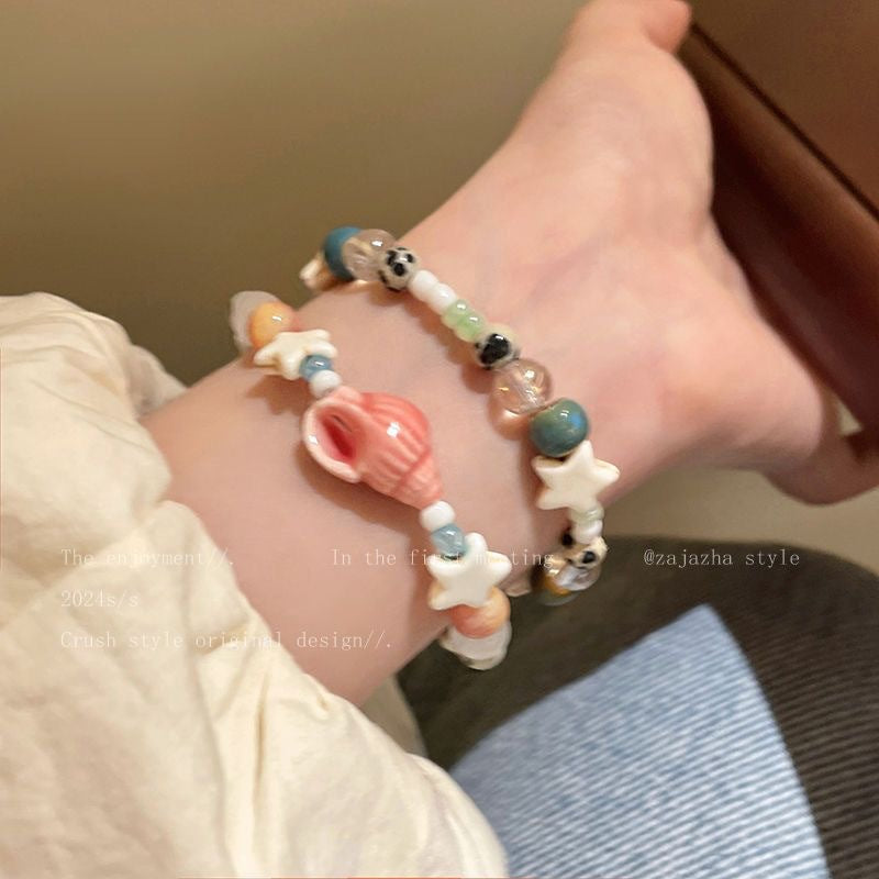 Style Conch Ceramic Beaded Female Niche Exquisite Bracelets