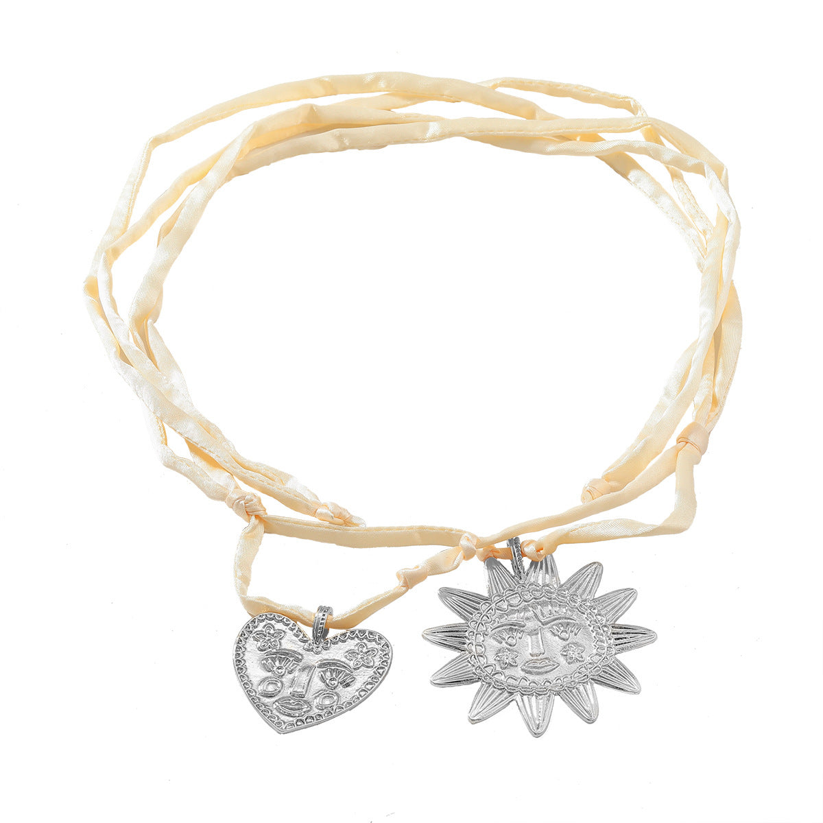 Trendy Simple Fashion Alloy Sunflower Heart Necklaces
