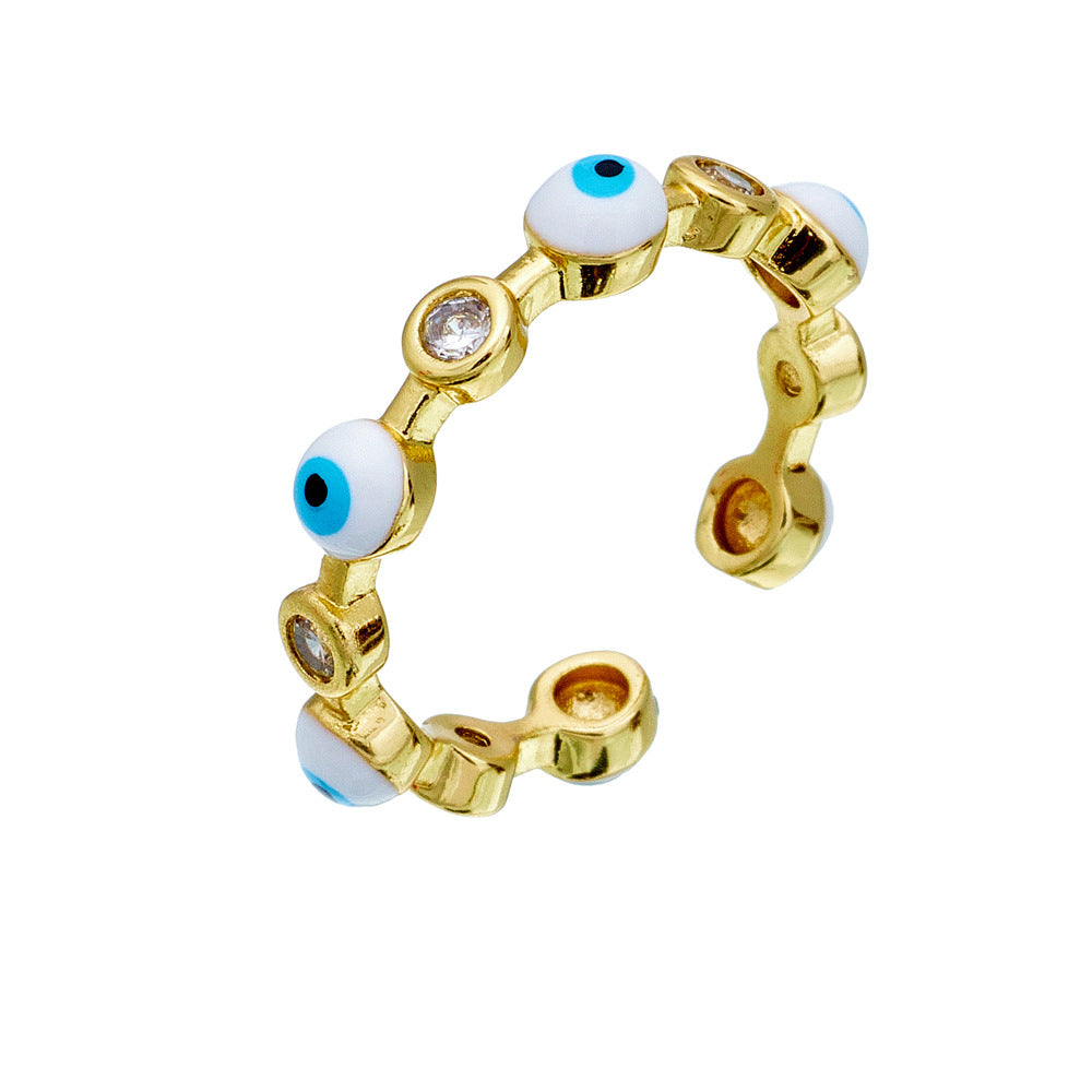 Australian Bronze Gold-plated Oil Dripping Devil's Eye Rings