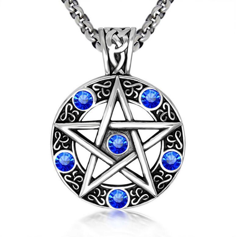 Punk Ornament Titanium Steel Polished Black Necklaces