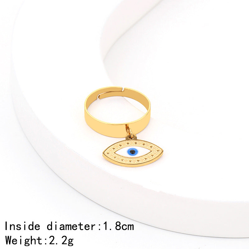 Women's Fashion Simple Stainless Steel Open Geometric Rings