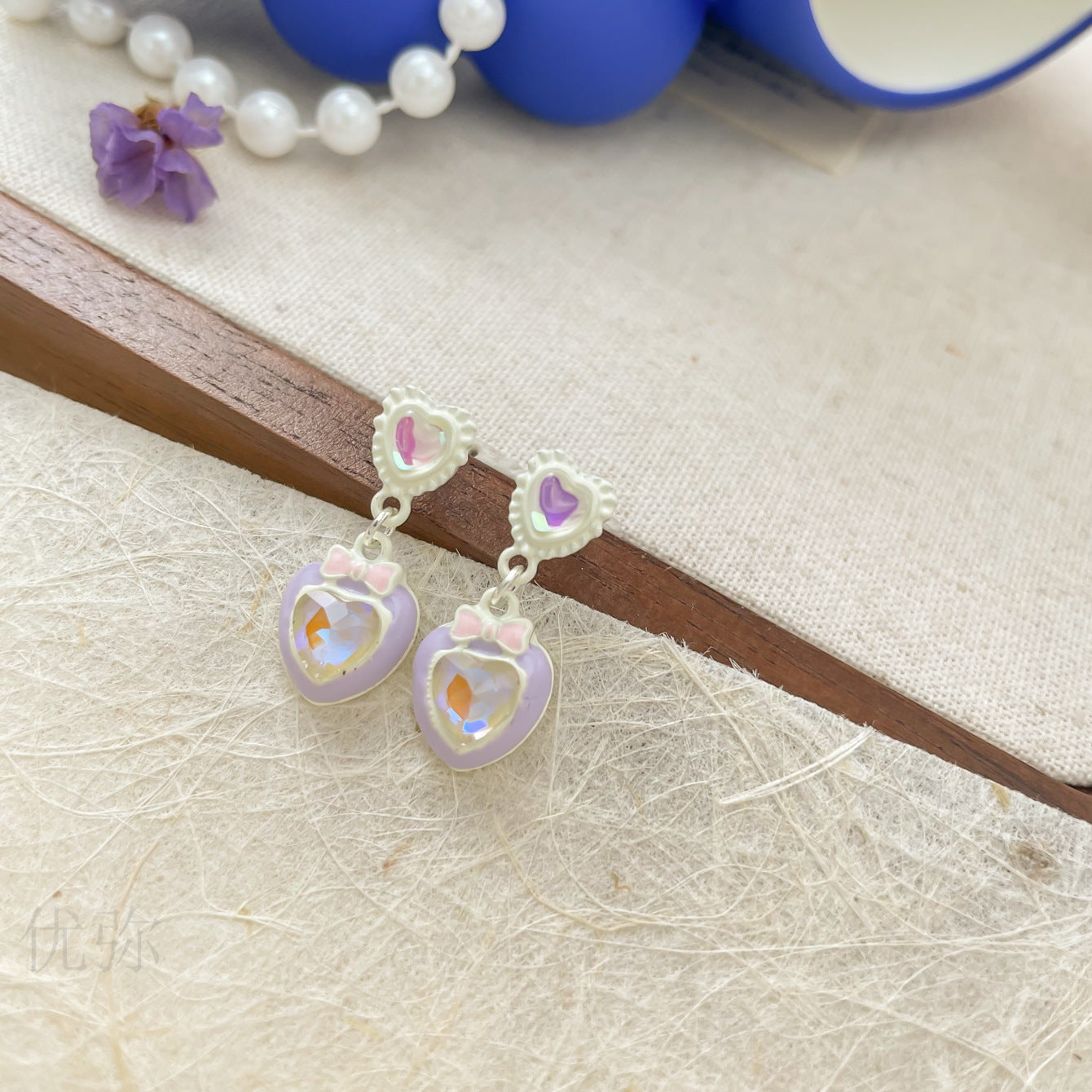 Sier Needle Butterfly Elegant Mermaid Tail Earrings