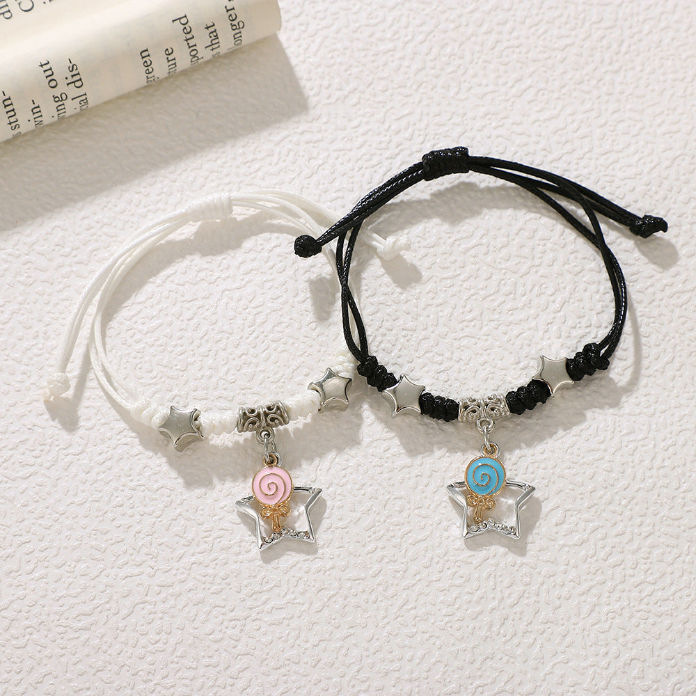 Women's & Men's Woven Couple Pair Female Friends Sisters Bracelets