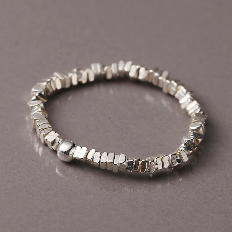 Women's Sterling Sier Small Pieces Of Pearl Fashion Rings