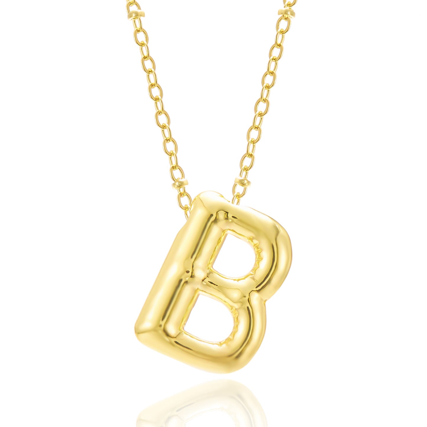 Party Balloon Chubby Pleated Letter Ball Necklaces