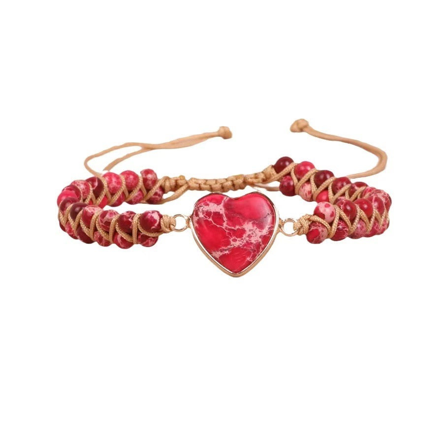 Emperor Stone Heart Shaped Double Layer Bracelets