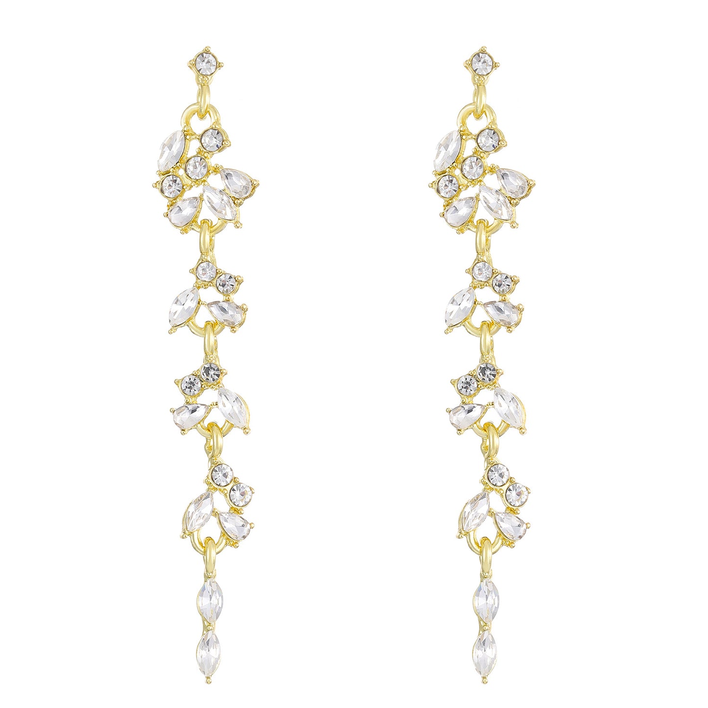 Luxury Flower Tassel Dangle High-grade Alloy Earrings
