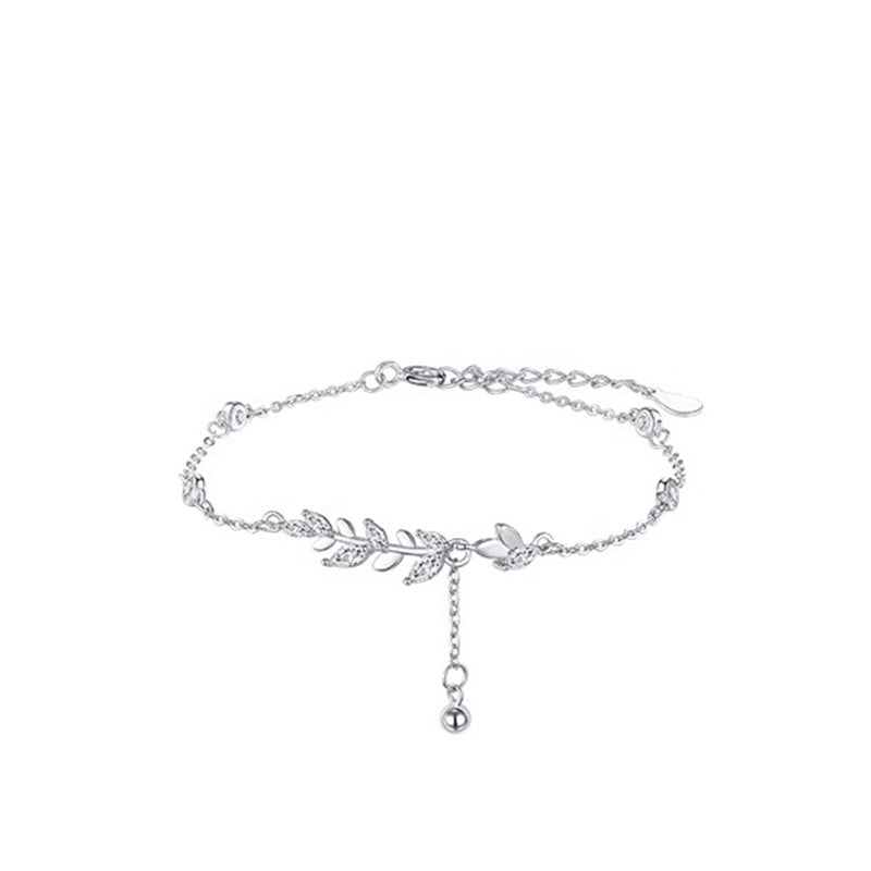 Wheat Sterling Sier Light Luxury Minority Exquisite Bracelets