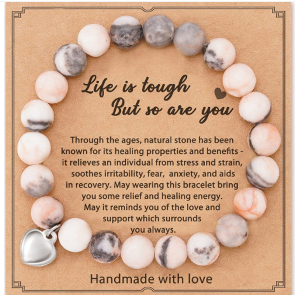 Chalcedony Pink Zebra Moonstone Crystal Female Bracelets