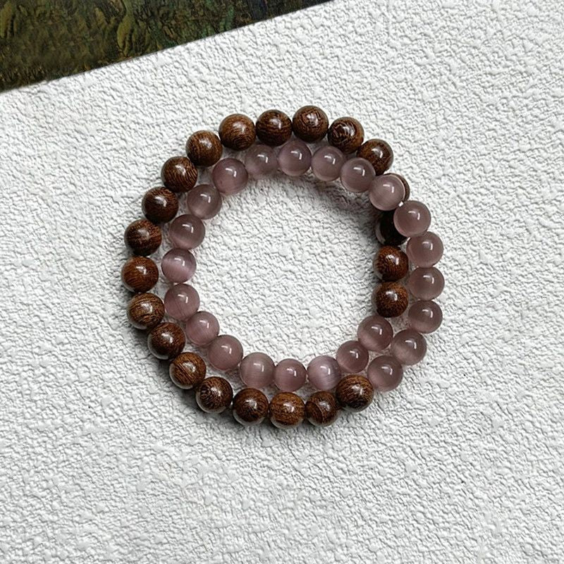 Chinese Style Pink Beaded Refined Simple Vintage Design For Bracelet