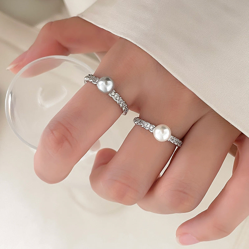 Open-end Zircon Female Light Luxury Minority Rings