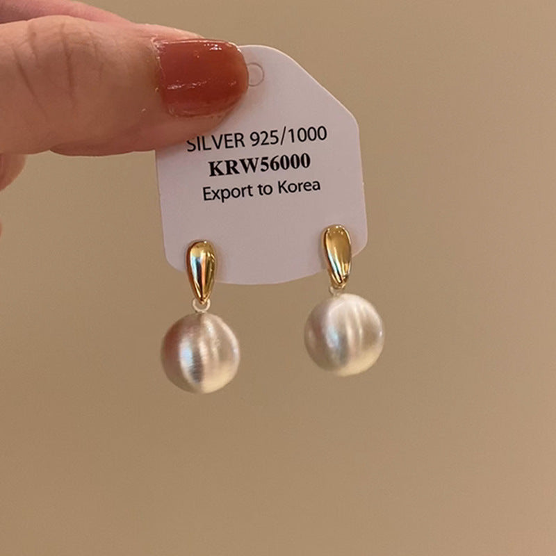 Temperament Frosted Brushed Metal Beads High-grade Light Rings