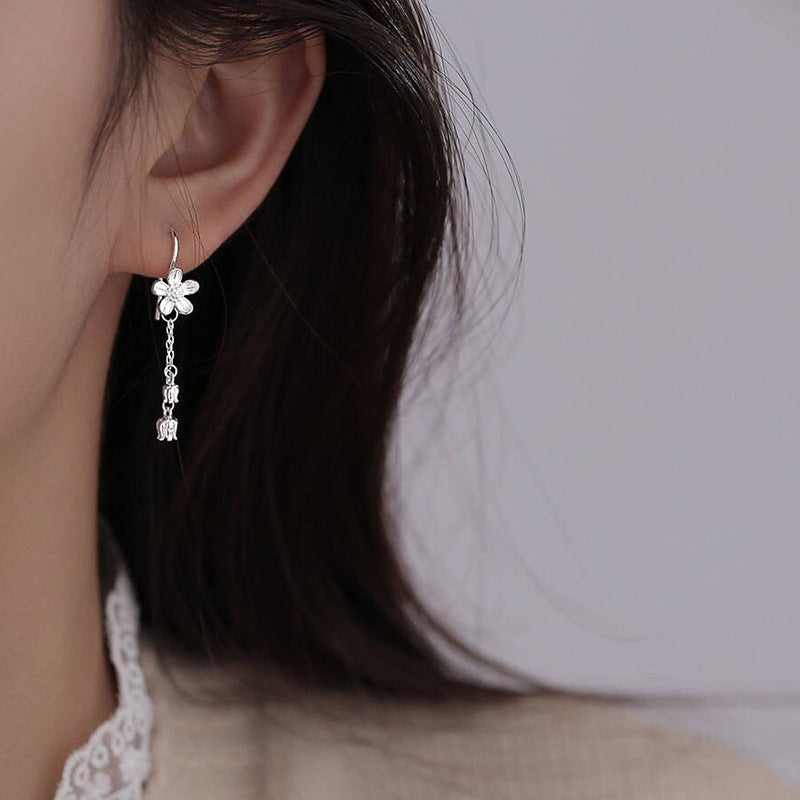 Ribbon Bow Sweet Spring High-grade Screw Earrings