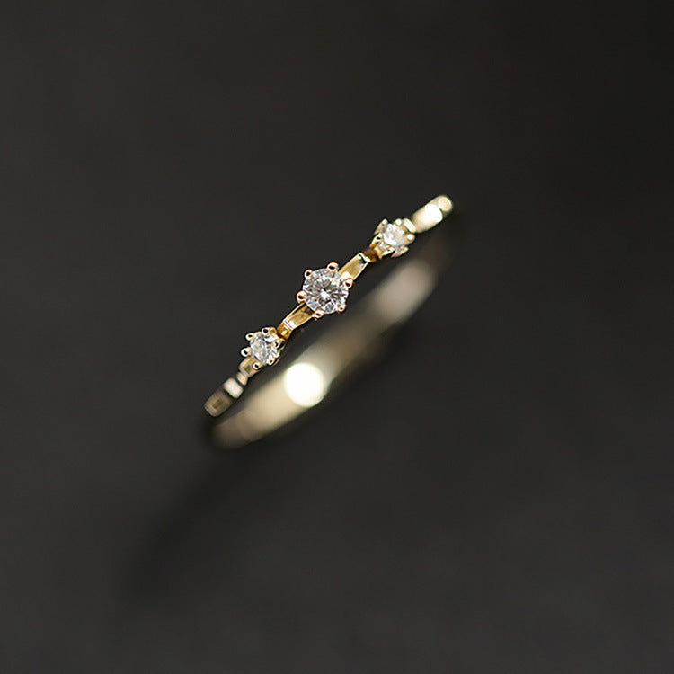 Women's Sier Korean Simple Opening Affordable Luxury Rings