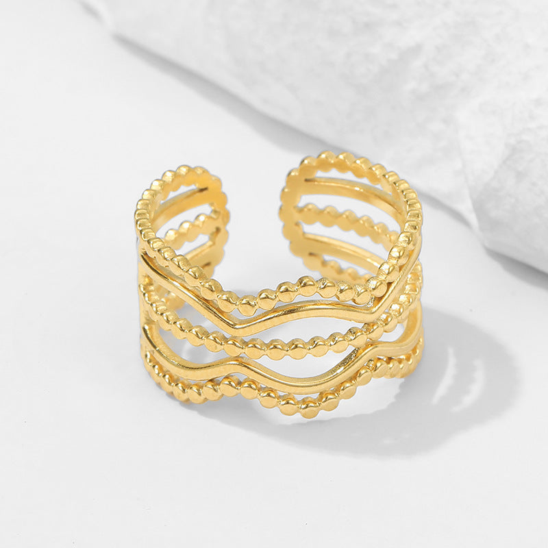 Titanium Steel Female High-grade Niche Open Rings
