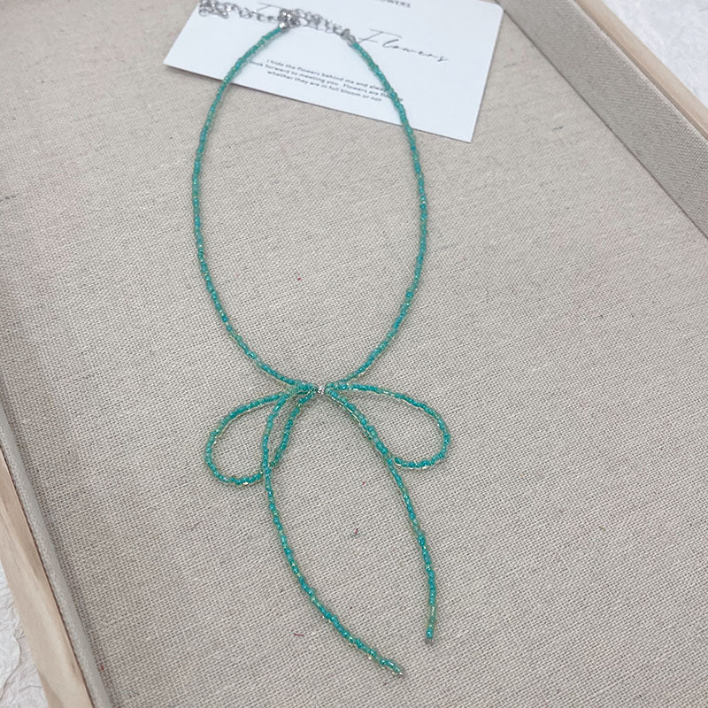 Unique Sweet Cool Hot Fried Street Bow Female Elegance Necklaces