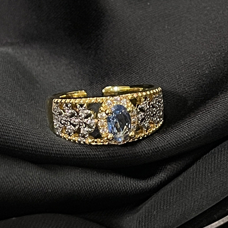 Women's Light Luxury High-grade Open Antique Retro Rings