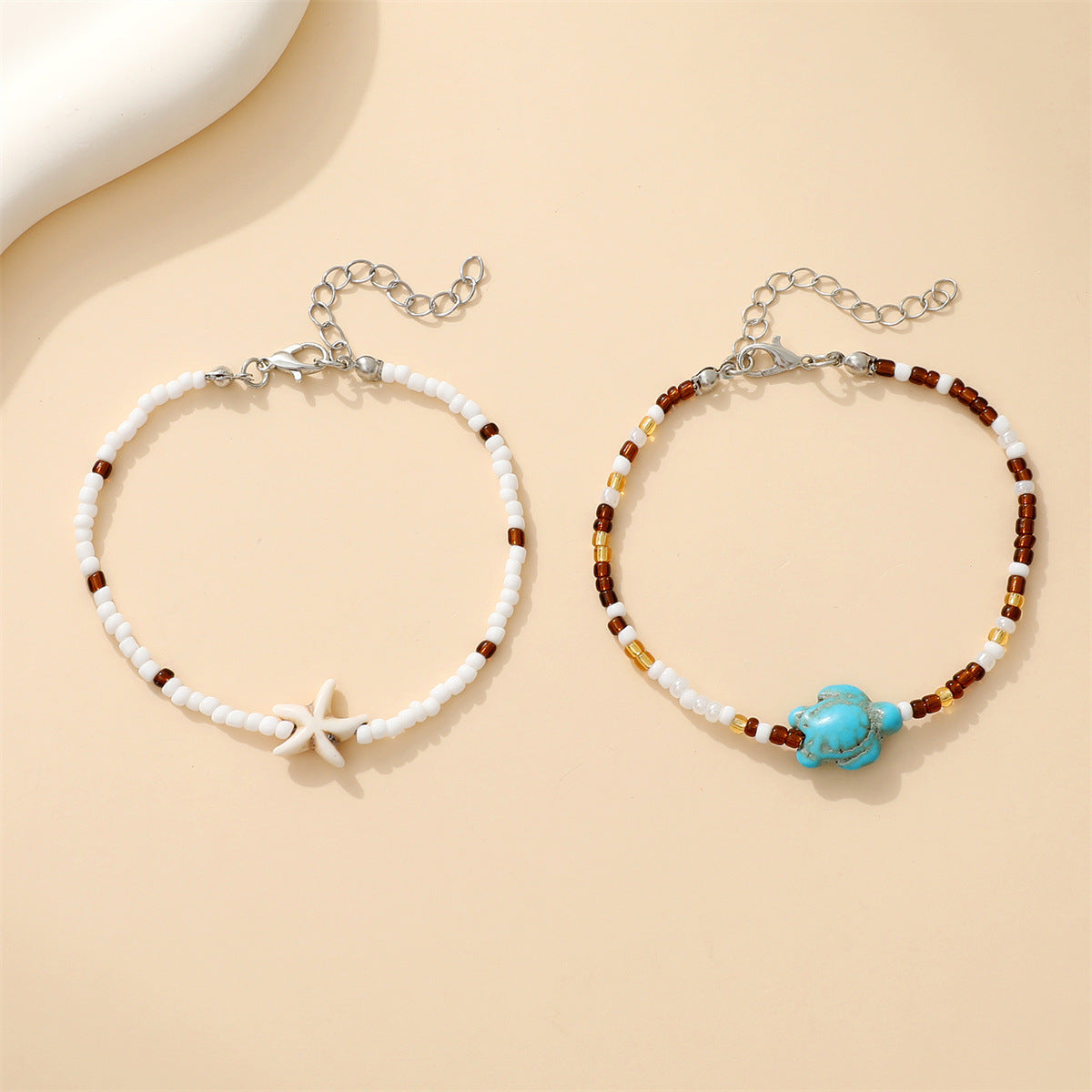 Style Irregular Turquoise Starfish Beads Niche Bracelets