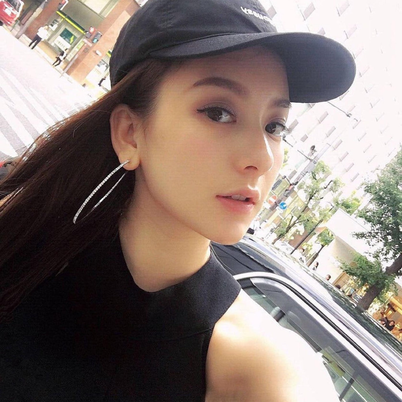 Rhinestone Exaggerated Big Circle Hip Hop Rings