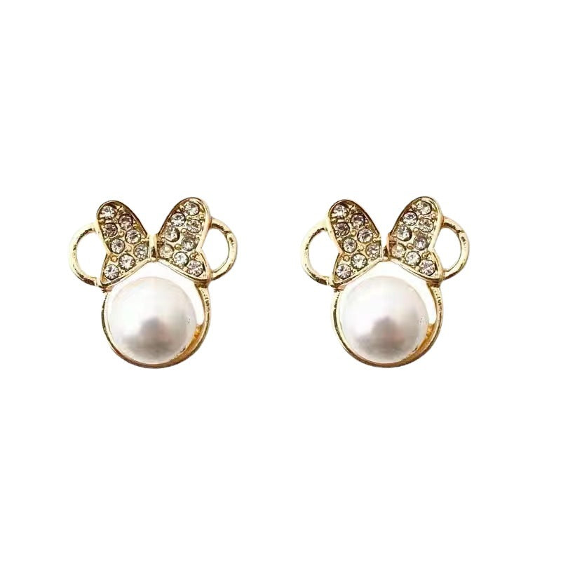 Women's Needle Light Luxury Bow Mickey Mouse Cute Earrings
