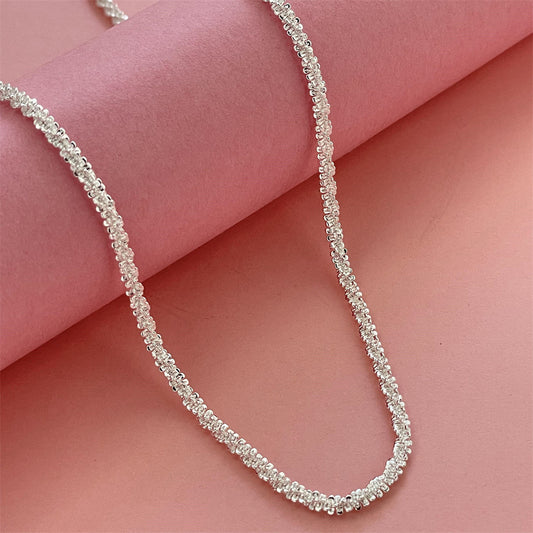 Popular Glamorous Ornament Sier Plated Sparkling Necklaces