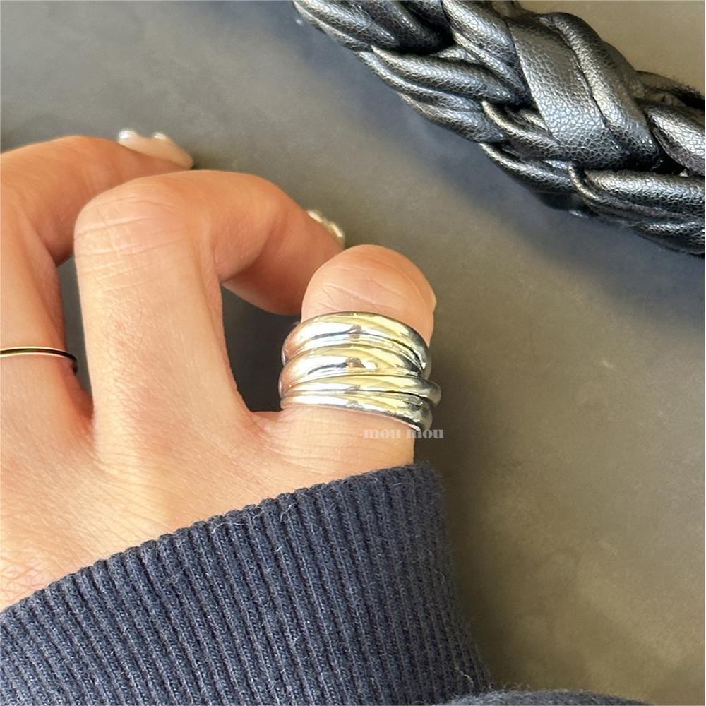 Korean Jewelry Sterling Sier Line Personalized Rings