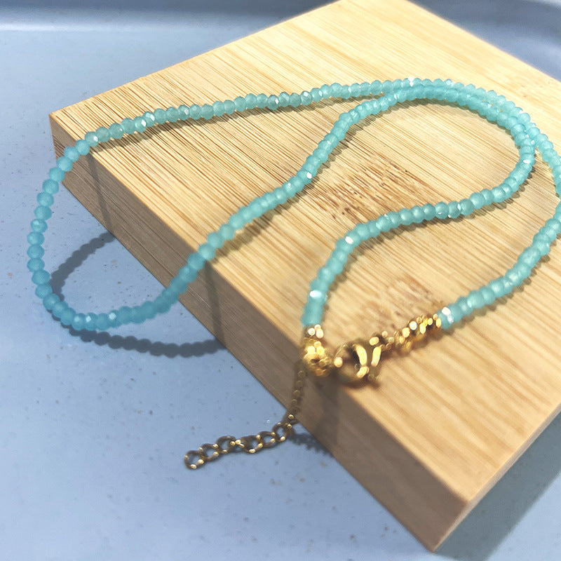 Twin Titanium Steel Plated English Letter Necklaces