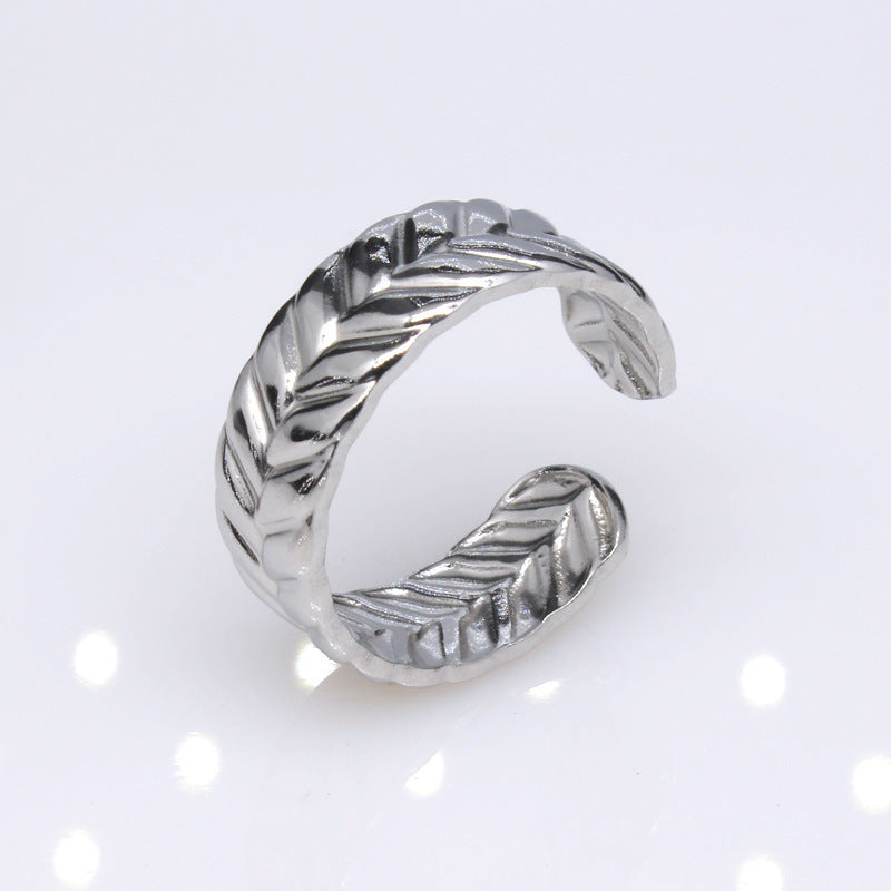 Women's & Men's Open Stainless Steel Type Adjustable Geometric Rings