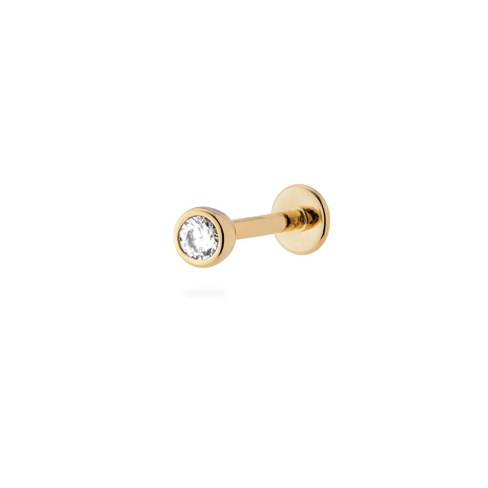 Flat Head Push Piercing Thread Cartilage Earrings
