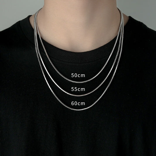 Men's Steel Clavicle Chain Accessories Trendy Design Sense Minority Necklaces