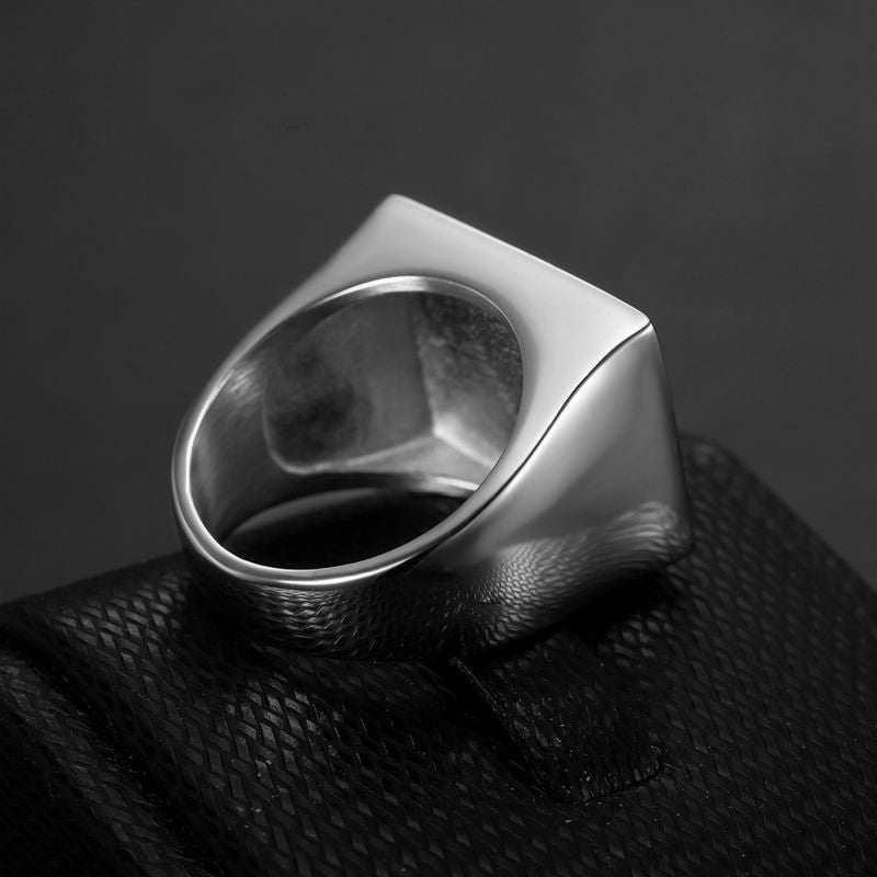Men's Titanium Steel Diamond World-famous Painting Judas Rings