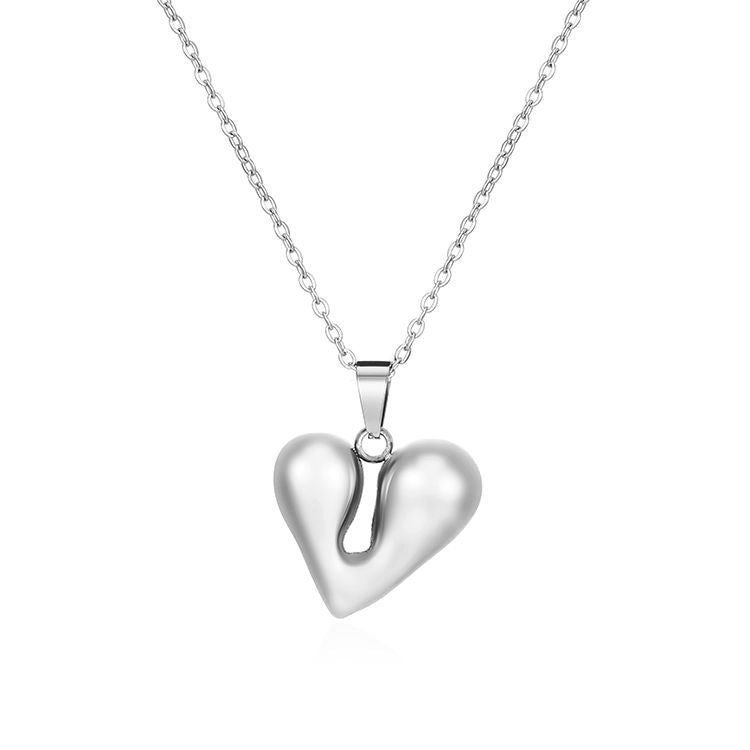 Women's Fashionable Stainless Steel Love High-grade Light Necklaces